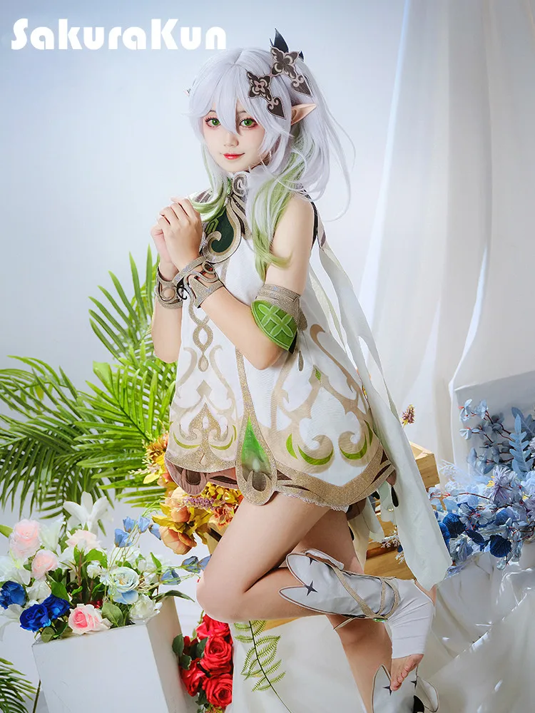 

Anime Genshin Impact Nahida Game Suit Lovely Uniform Cosplay Costume Halloween Carnival Party Role Play Outfit Women