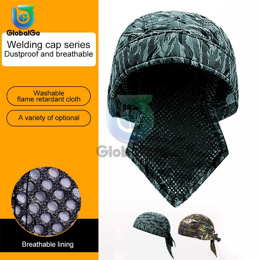 

Flame Retardant Fire Resistant Head Protective Welding Hat Bandana Type Labor Insurance Welder Anti-scalding Hat Work Cap Hot