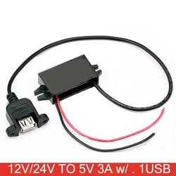 Universal Step Down Voltage Power Adapter with Reverse Protection and Type - C USB Port (Single USB with ear)