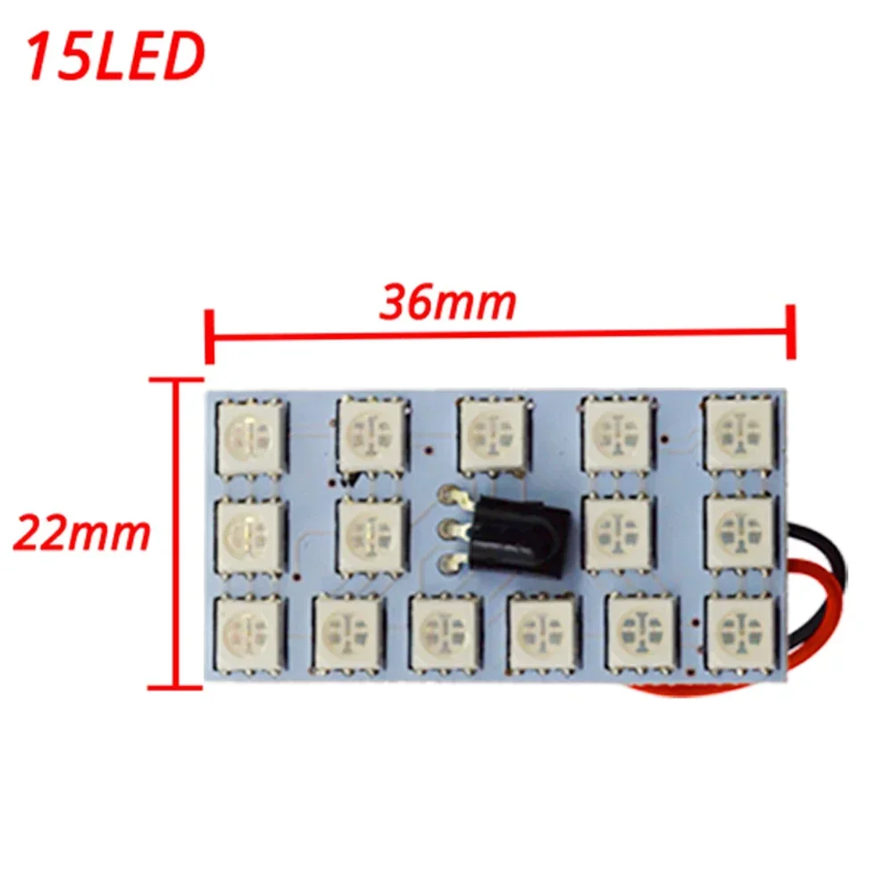 ڵ LED  Ʈѷ г ׸ ڵ 佺 , RGB 5050 15SMD BA9S , DC   , T10 12V Ű, 2 