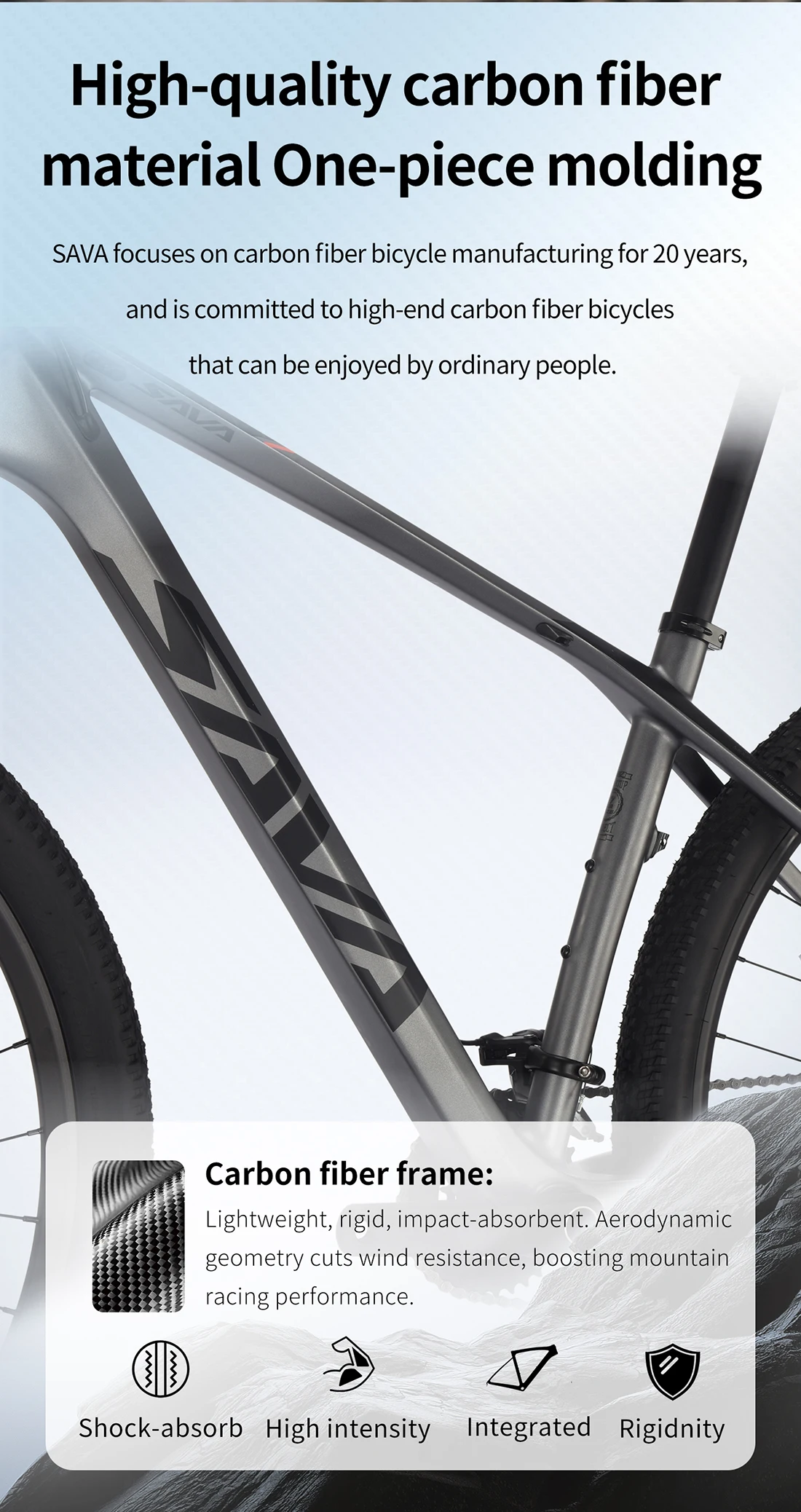 SAVA DECK2.0 Bicicleta de montaña con estructura de carbono de 29 pulgadas, bicicleta de montaña para adultos, 29 pulgadas, cuadro de carbono 15/17/19 con SHIMANO 18S