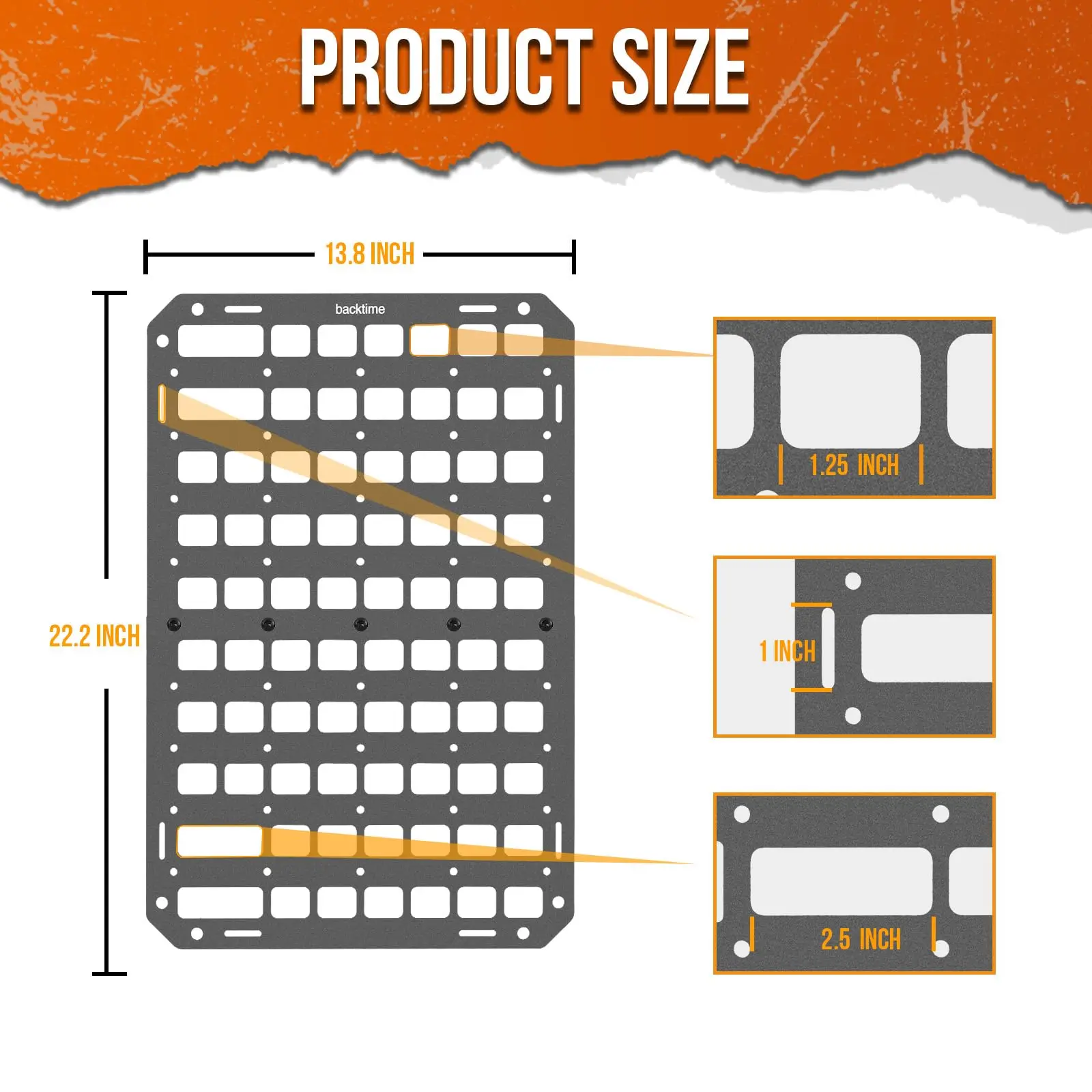 Set Da 6 Organizer Tattico Per Sedile Posteriore Auto Con Tasche MOLLE – Per Jeep, SUV, Camion