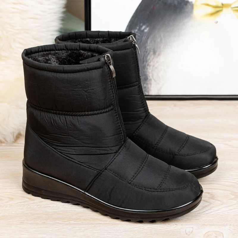 Winter women warm snow boots Fashion Waterproof Plush Ankle Boots Non Slip Warm Cotton Shoes Ladies Casual comfort boot Botas - 3