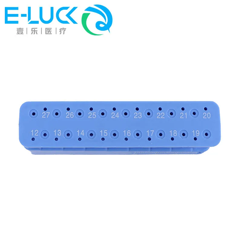 1Pc Dental Endo Measuring Plastic Endodontic Block Files Dentist Instrument Ruler Blue