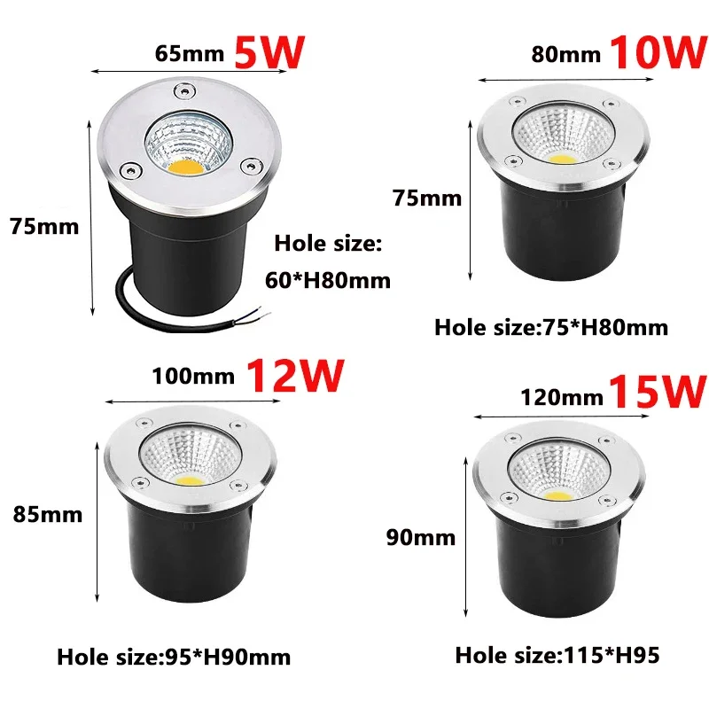 รูปสินค้า ไฟ LED กันน้ำ IP67 สำหรับจัดสวน 6-10 ชิ้น 5W/10W/15W