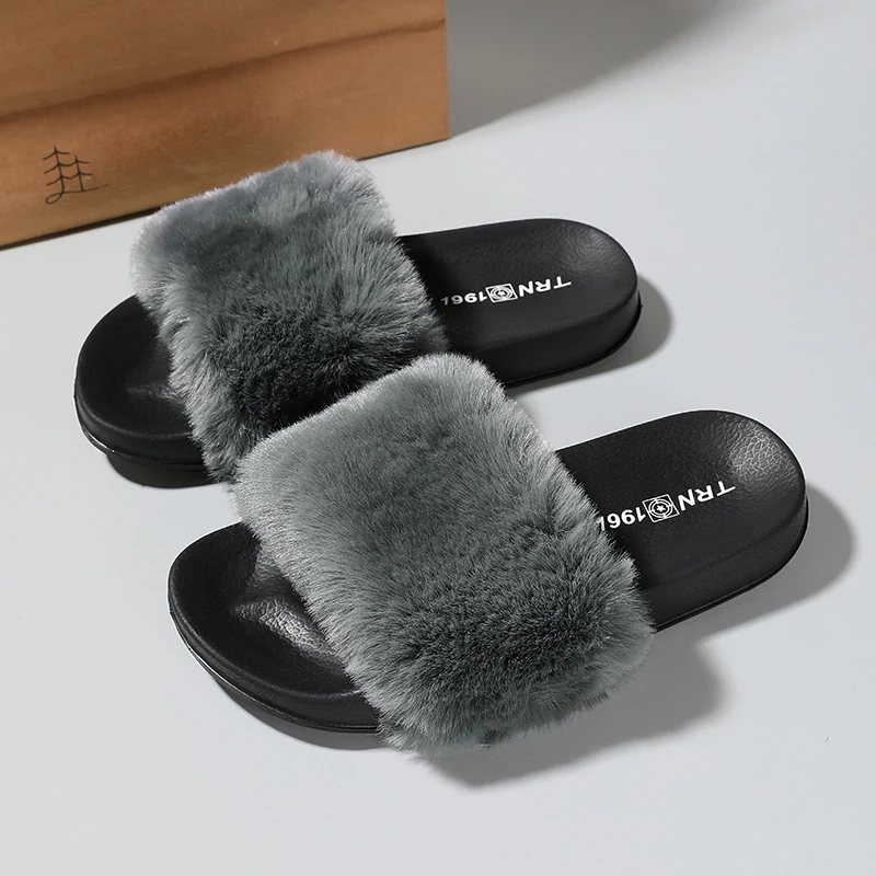 

Женские зимние Плюшевые сандалии, Роскошные теплые домашние меховые тапочки на толстой подошве, дизайнерские хлопковые домашние мягкие хлопковые тапочки, модная женская обувь