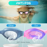 Kids Swimming Goggles Girls Boys Swimming Goggles  Anti-Fog Goggles UV Protection No Leakage Gift Case For 3-14 Yea 2