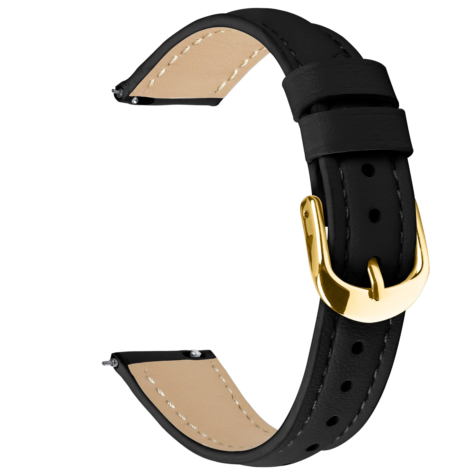 Leather Sport Band Replacement: Slim Adjustable Wristband for Business and Casual Wear