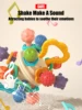 1 piece of early sensory training ball for infants aged 0-1 years old. A soft rubber grip ball that makes a sound when shaken 4