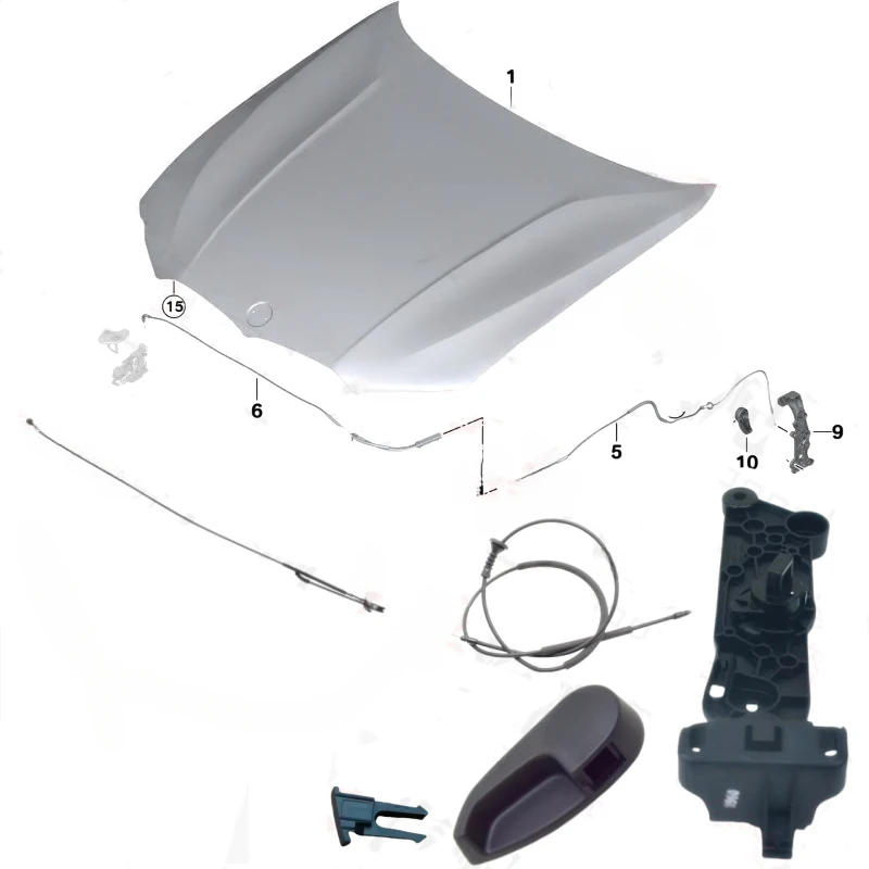 

Держатель кронштейна капота для BMW 3 серии G20 G28 320i 325i 330i 2020-2026