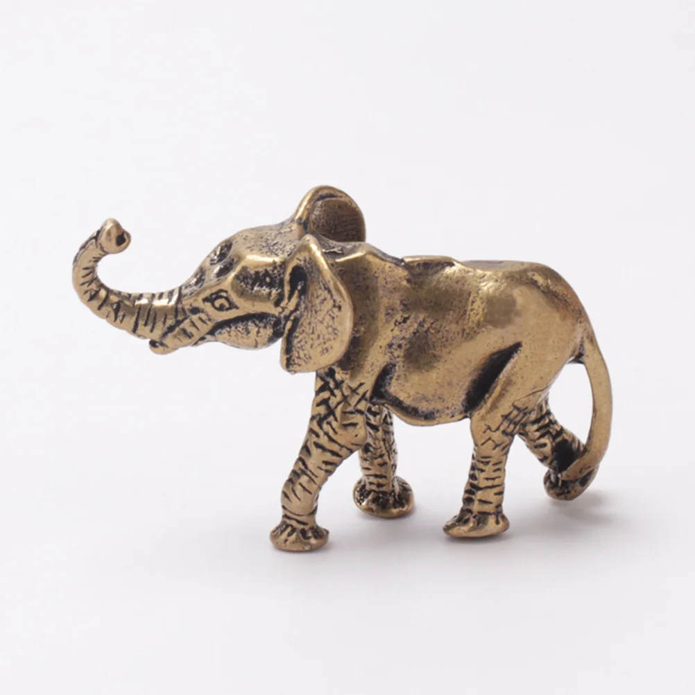 

Small Calf Elephant Solid Brass Decorative Small Retro Elephant Ornaments Wedding Miniature Home Decoration Desk Accessories