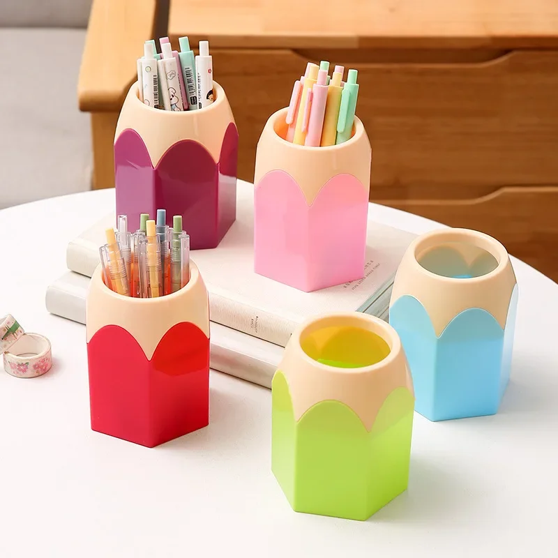 Creative Cute Pen Holder Multifunctional Children's Desktop Large Capacity Stationery Pencil Storage Box Organizer pen holder pen and brush holder desk organizer desk storage rack pencil case