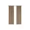 Curtain Panel, 2pcs Set, 54"w X 84"l, 100% Blackout, Grommet, Living Room, Bedroom, Kitchen, Brown Thermal Insulation Polyester, 1
