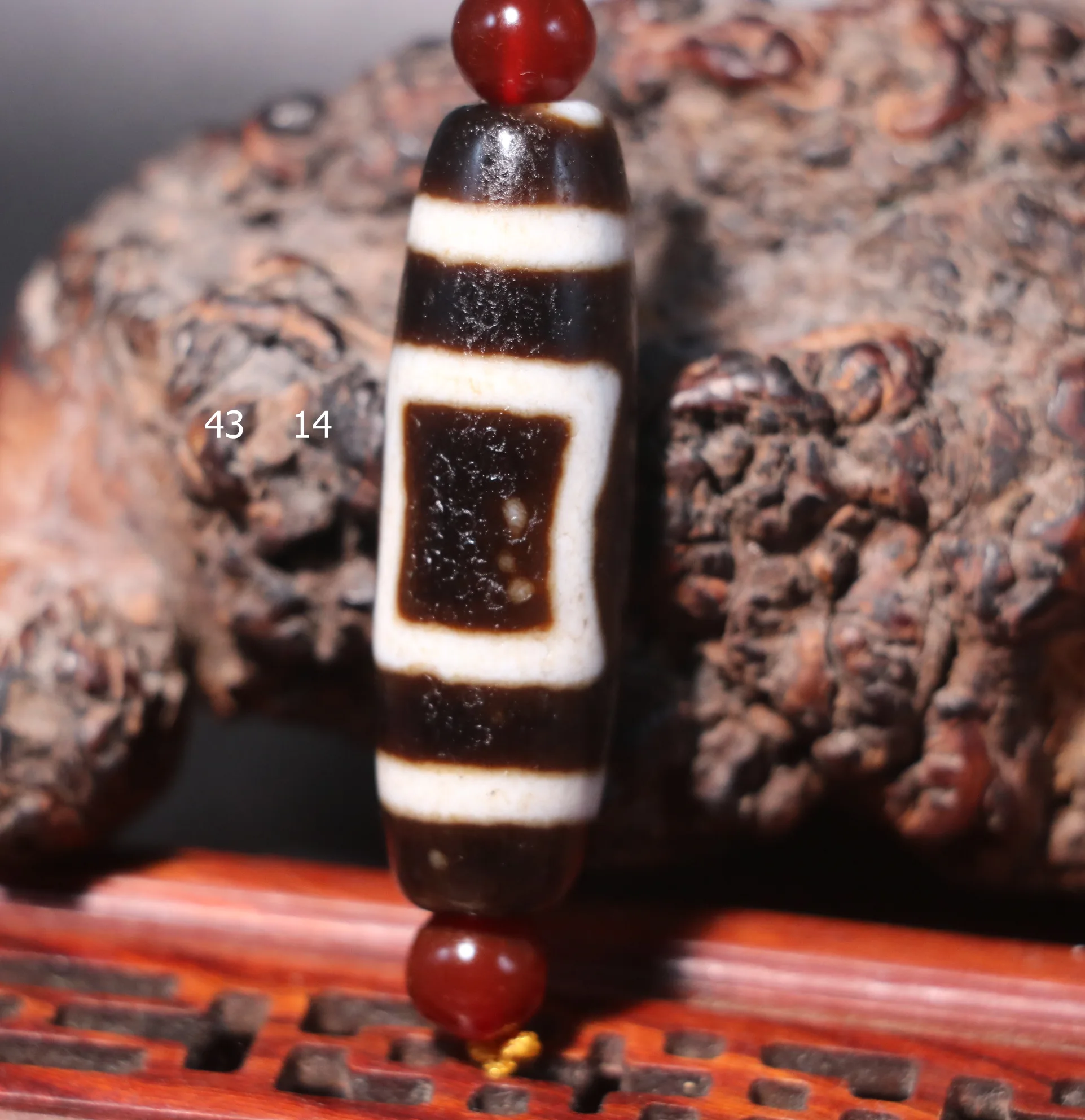 

Волшебная энергия Тибетский Старый Агат небо и земля бусины дзи Amulet подходит для изготовления браслета UPD211026A2 Timestown соусы