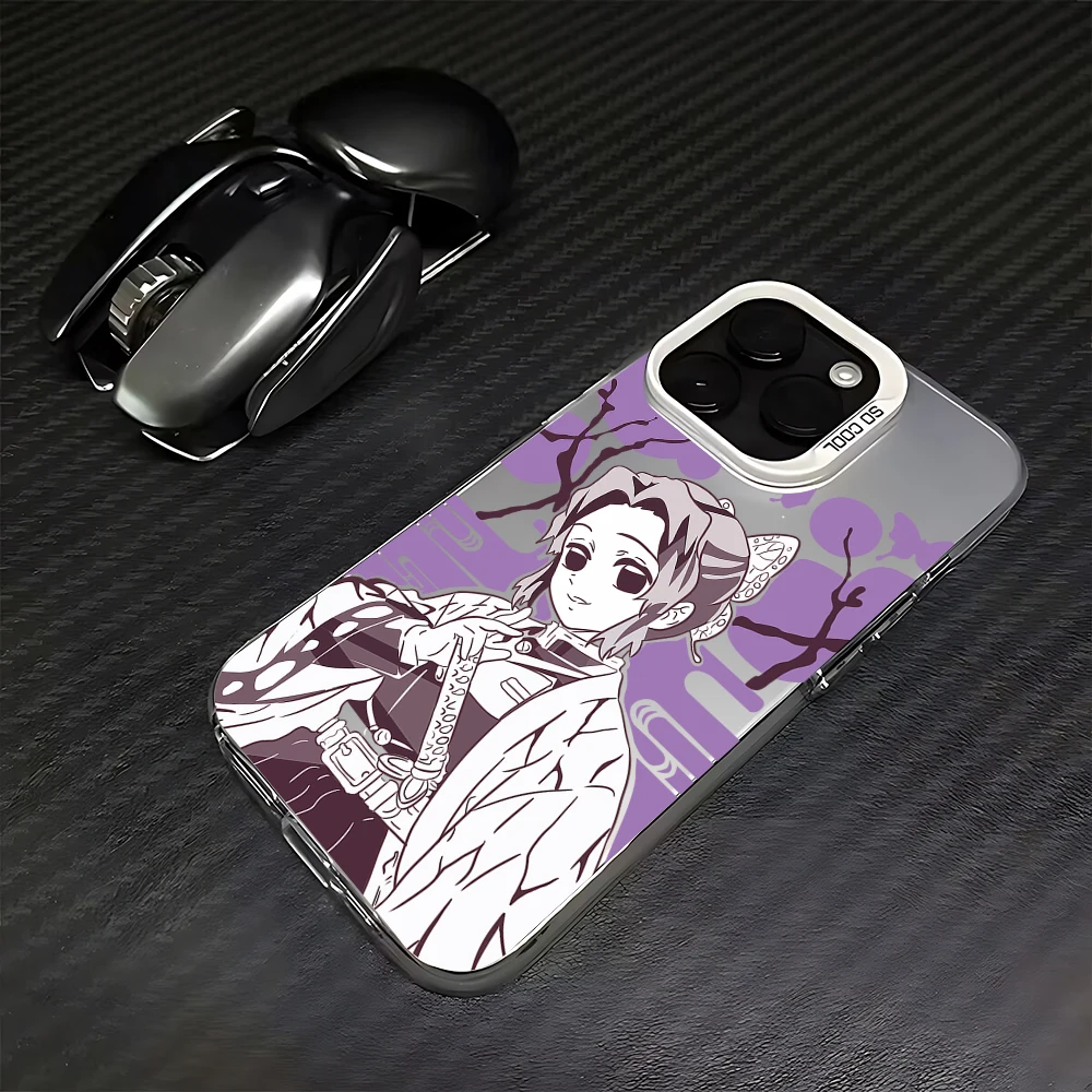 thumbnail image 1 of Funda de teléfono Anime Demons Slayers para iPhone, carcasa trasera a prueba de golpes, mate caramelo, 16, 15, 14, 13, 12, 11 Pro Max, X, XR, XSMAX, 8, 7 Plus, 1 of 5