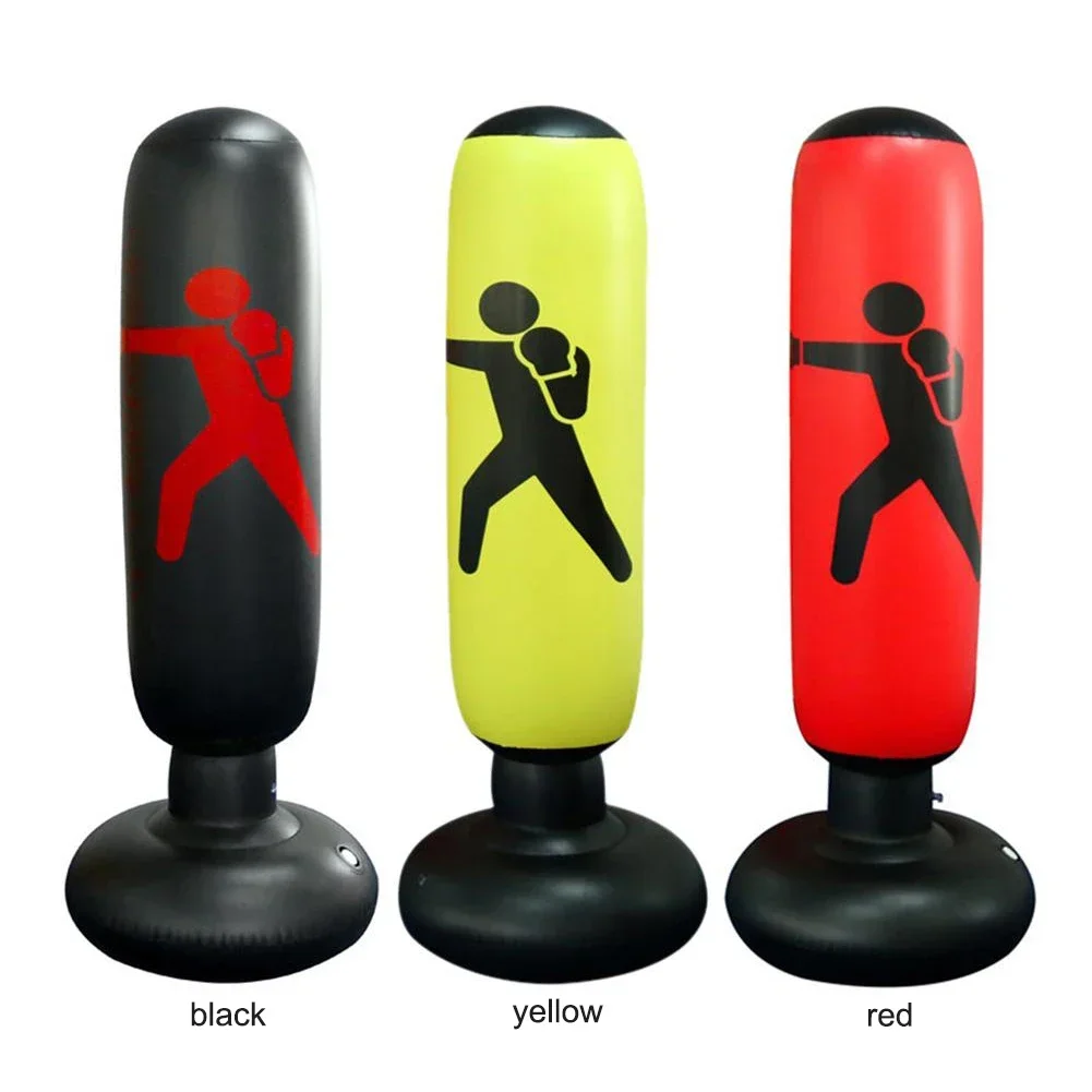 Inflatable Boxing Bag Training Pressure Relief Exercise Punch Standing Sandbags