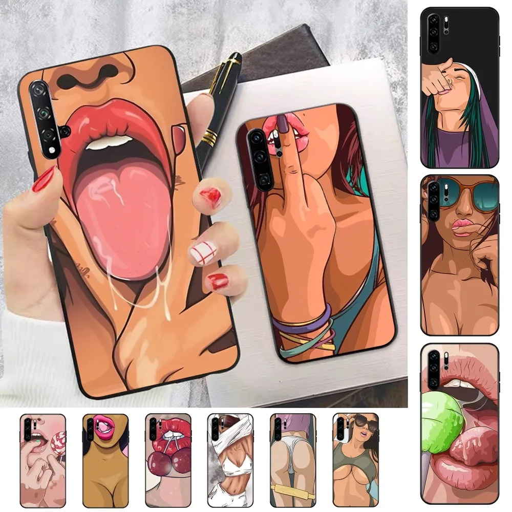 

Sexy Sleeve Tattoo Girl Phone Case For Huawei P 8 9 10 20 30 40 50 Pro Lite Psmart Honor 10 lite 70 Mate 20lite