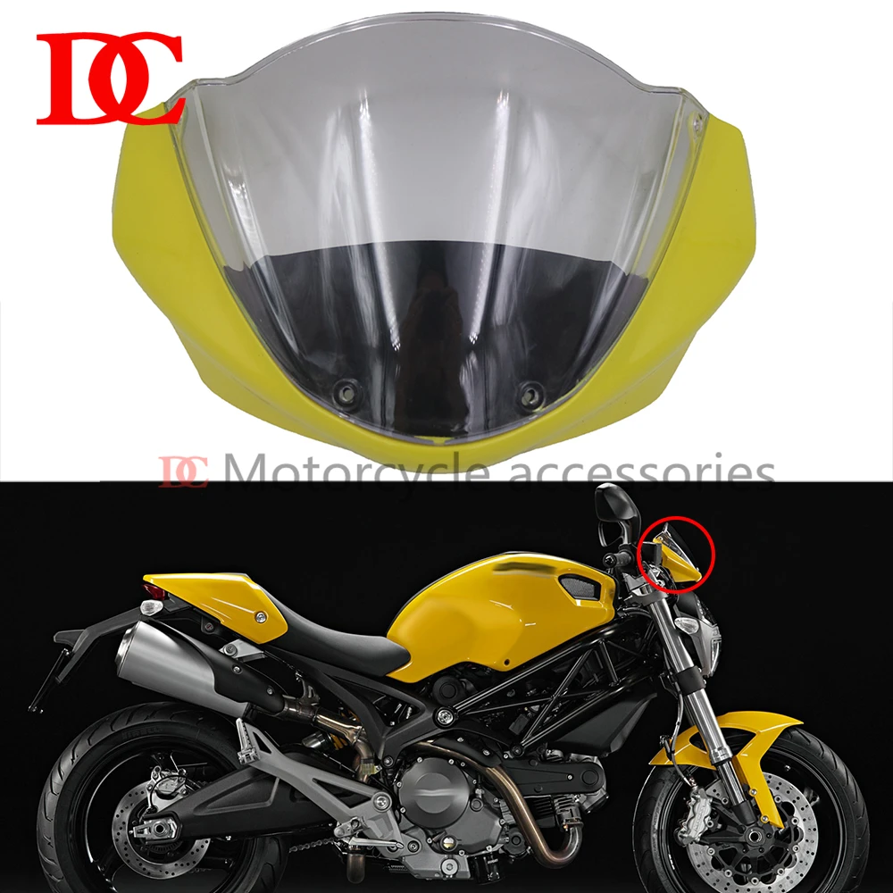 

Headlamp Upper Nose Cover For Monster 696 796 M1100/S/EVO Motorcycle Accessories Upper Front Cowl Nose Fairing Windscreen