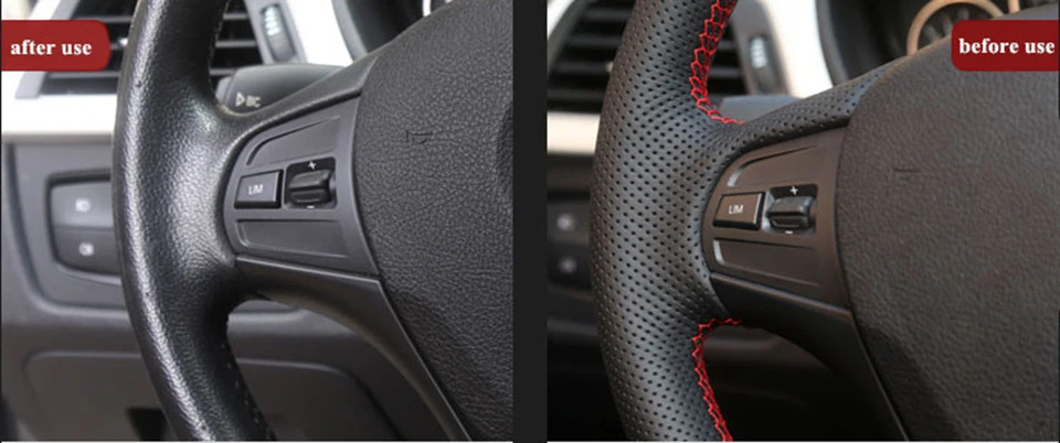 Auto lenkrad geflecht abdeckung kunstleder für bmw f87 m2 f80 m3 f82 m4 m5 f12 f13 m6 f85 x5 m f86 x6 m f33 f30 m sport – Detail 2