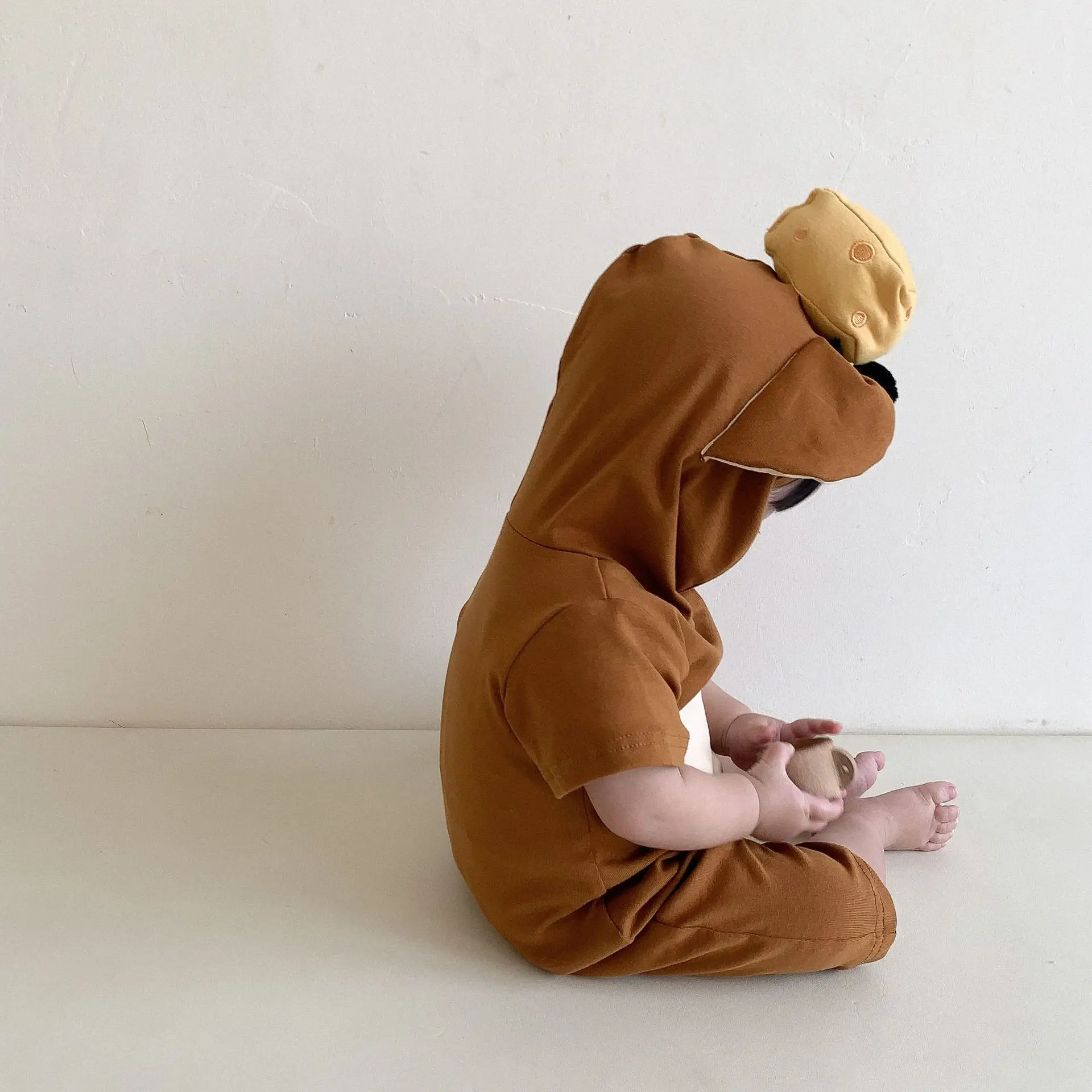 Newborn Knitting Romper Hooded  2022 Summer New Baby Cartoon Mouse Romper Toddler Infant Short Sleeve Jumpsuit Cute Boys Girls Romper Baby Mouse Clothes 0-24M Newborn Sailor Romper Girls Boy Costume Anchor