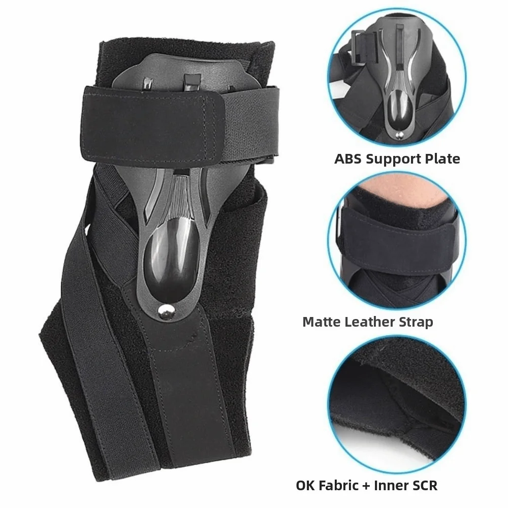 Seitlich stabilisierender Knöchelhalter, Kompression, verstellbare Knöchelstütze, Nylon, atmungsaktiv, Knöchelschiene, Stabilisator für Männer und Frauen – Detail 5