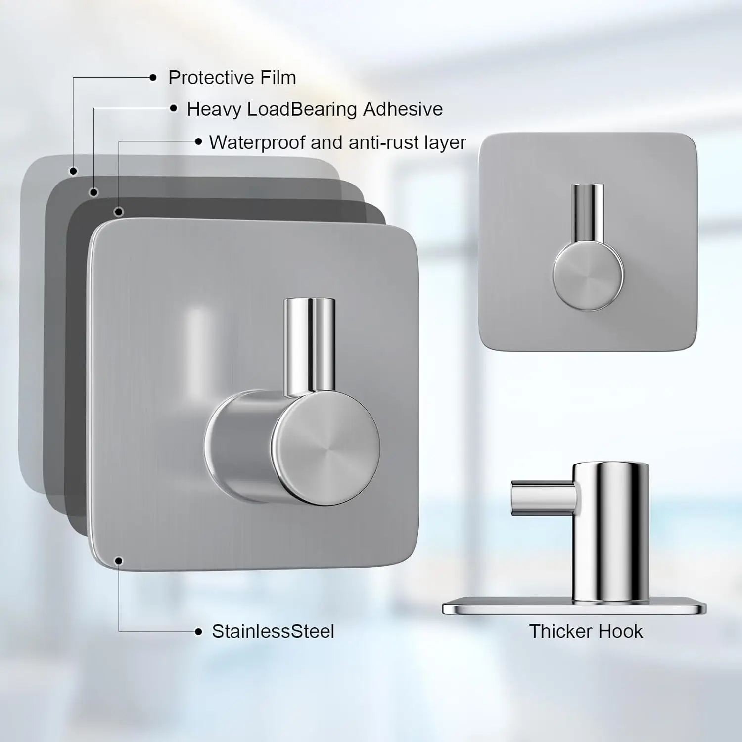 8 Piece Brushed Nickel Bathroom Accessories,sus304 Stainless Steel Wall Mounted Towel Bar Set Bathroom Hardware Set