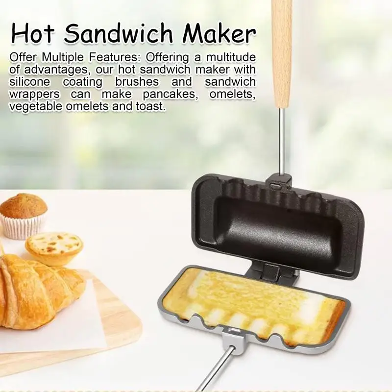 Double Sided Non-stick Sandwich Maker Pan Double-sided Sandwich