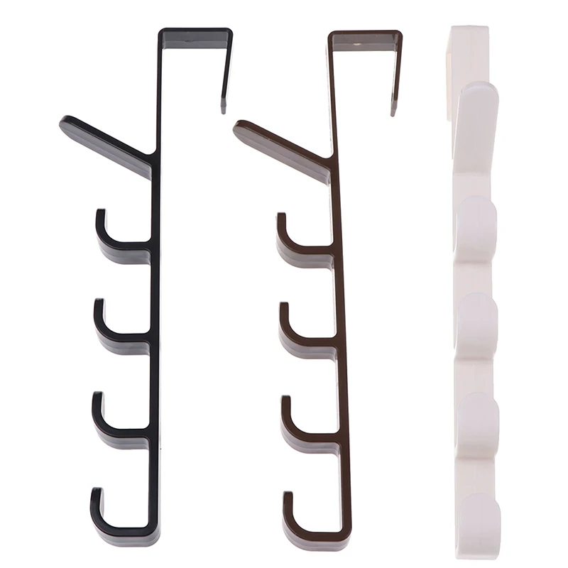 Plastic Cupboard Hanging Hook Hat Clothes Bag Hanger Holder Kitchen Cabinet Back Garbage Bags Organizer Storage Shelf Door Hook