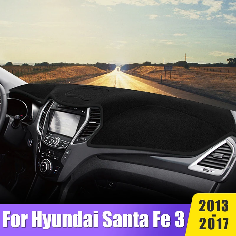 

Car Accessories For Hyundai Santa Fe 3 2013 2014 2015 2016 2017 Dashboard Cover Avoid Light Mat Non-Slip Pad Protector DashMat