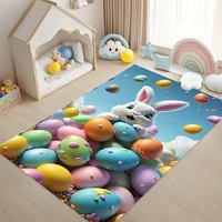 พรมลายการ์ตูนกระต่าย พรมตกแต่งห้องเด็ก พรมปูพื้นสำหรับเด็กเล่น พรมตกแต่งงานเทศกาล 2