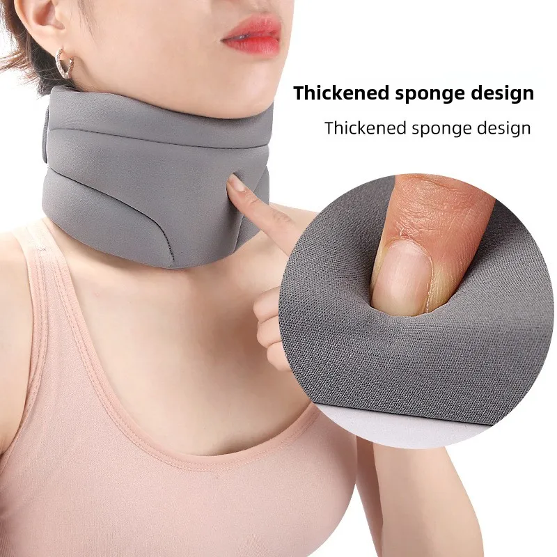 Cervical Collar Neck Support Brace Breathable Cotton Cover for Cervical Pain Relief Airplane Travel Nap Home Office Use