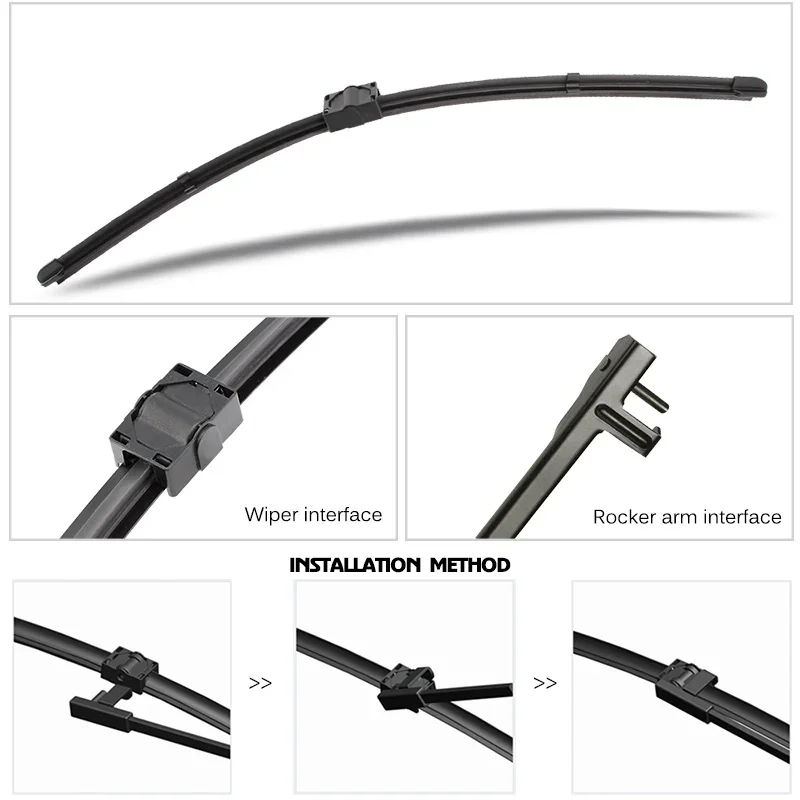 Car Wiper RHD&LHD Front Wiper Blade 24"+19" For BMW 3 series E93 2006-2009 Fit Side Pin Arm Windshield Windscreen Front Window 2