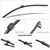 Car Wiper RHD&LHD Front Wiper Blade 24"+19" For BMW 3 series E93 2006-2009 Fit Side Pin Arm Windshield Windscreen Front Window 2