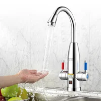 Robinet de chauffe-eau électrique de cuisine 3000W 220V, robinet de chauffage instantané, Geyser de chauffe-eau sans réservoir avec affichage numérique pour la maison 2
