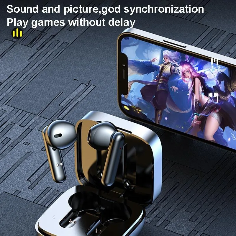 K60 블루투스 5.3 이어폰, 무선 헤드폰, 스포츠 게이밍 헤드셋, 소음 감소, 방수 인이어 이어버드