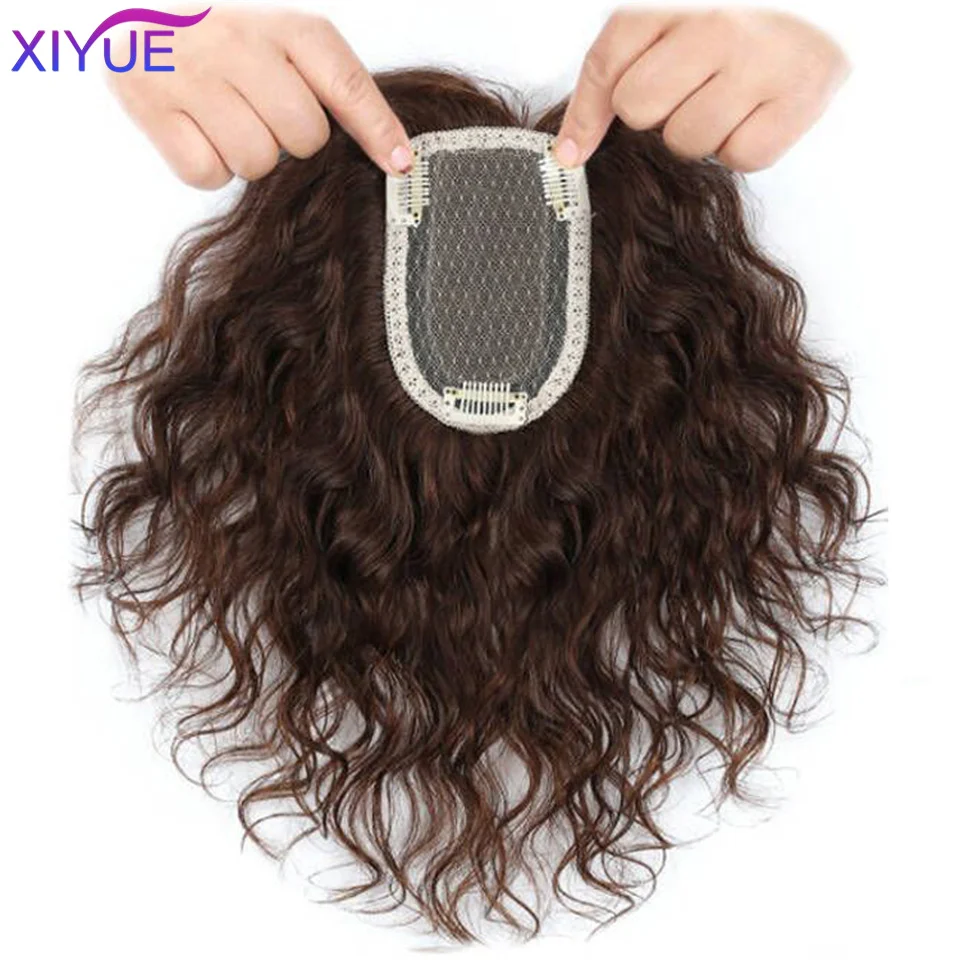 3D Bangs Invisible Seamless Head Hair Water Ripple Hair Air Bangs Head Overhead Natural Invisible Replacement Cover White Hair