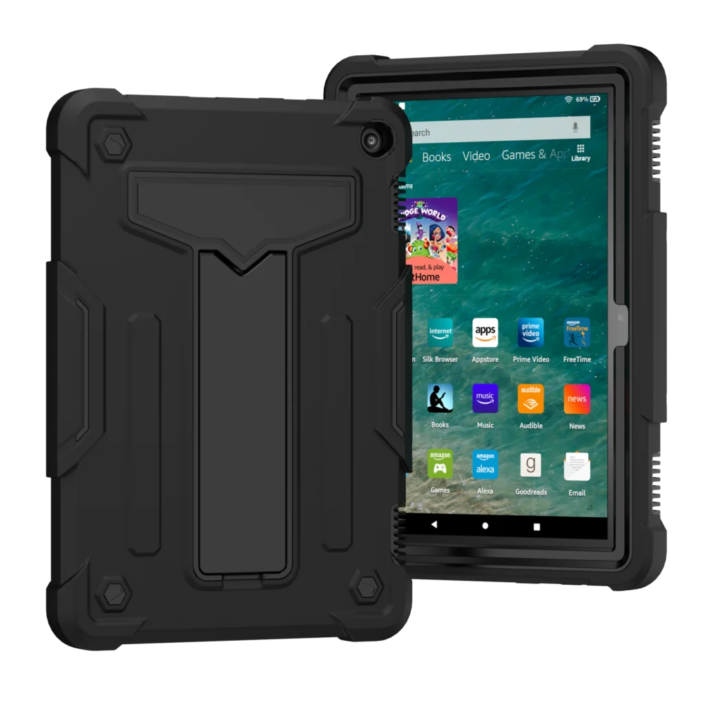 Moex Custodia Per Tablet Fire HD 8 (2020) – Con Scomparto Accessori, Fibra Poliestere, Impermeabile, Grigia - 3