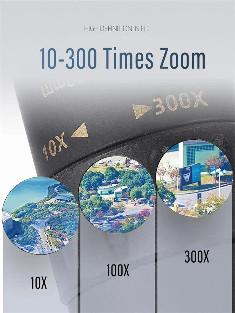 Military Metal 10-300X Zoom HD Powerful Binoculars Long Range Portable High Quality Professional Telescope Monocular for Hunting 3
