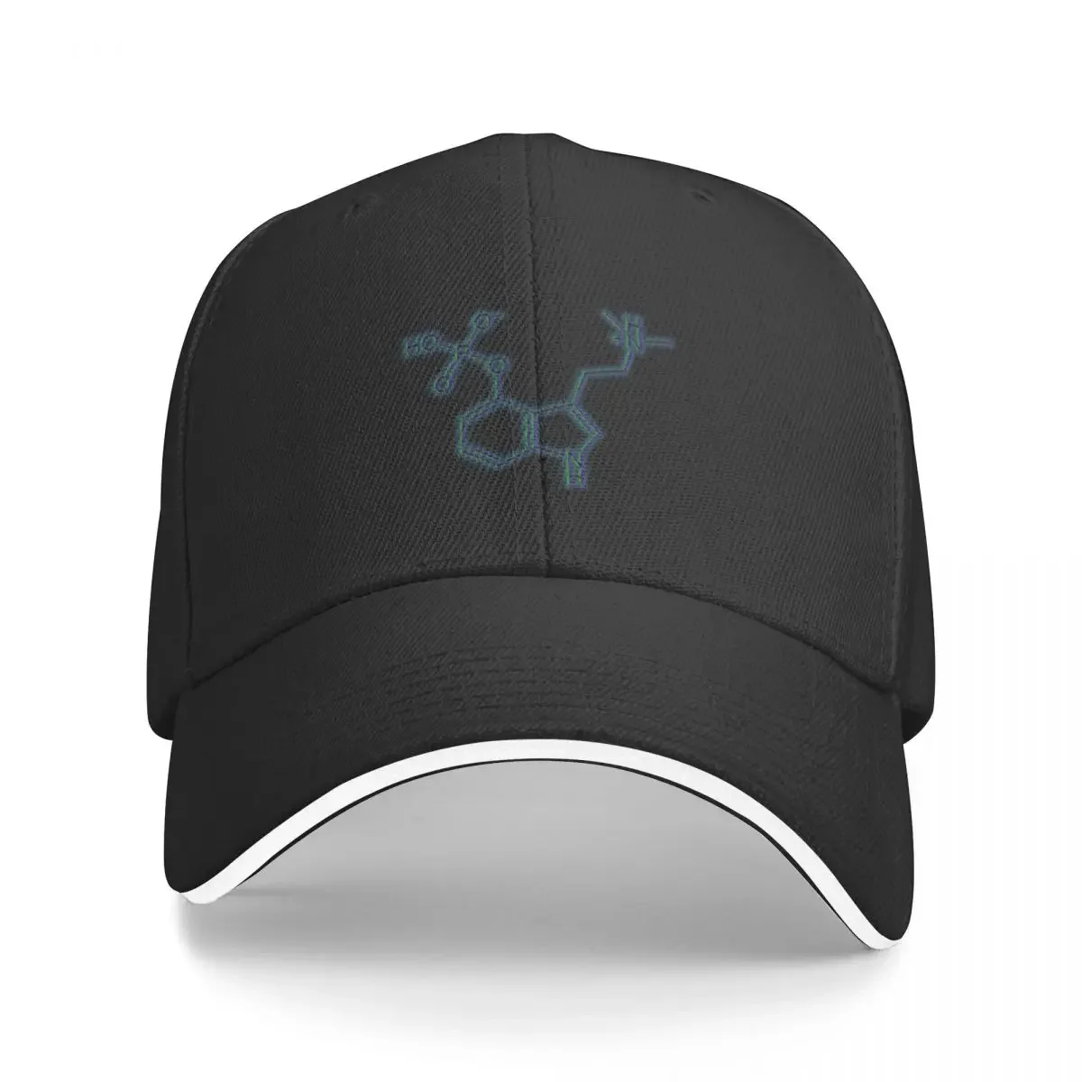 

Psilocybin Molecule Trippy Glow Baseball Cap Custom Cap Horse Hat For Girls Men's