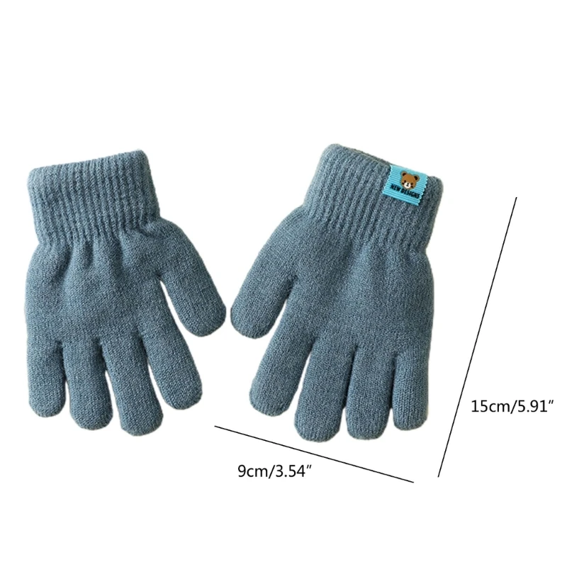 Children Double-layered Gloves Autumn/Winter Hand Warmers Handwear for Babies Autumn/Winter Handwear 1 Pair 2