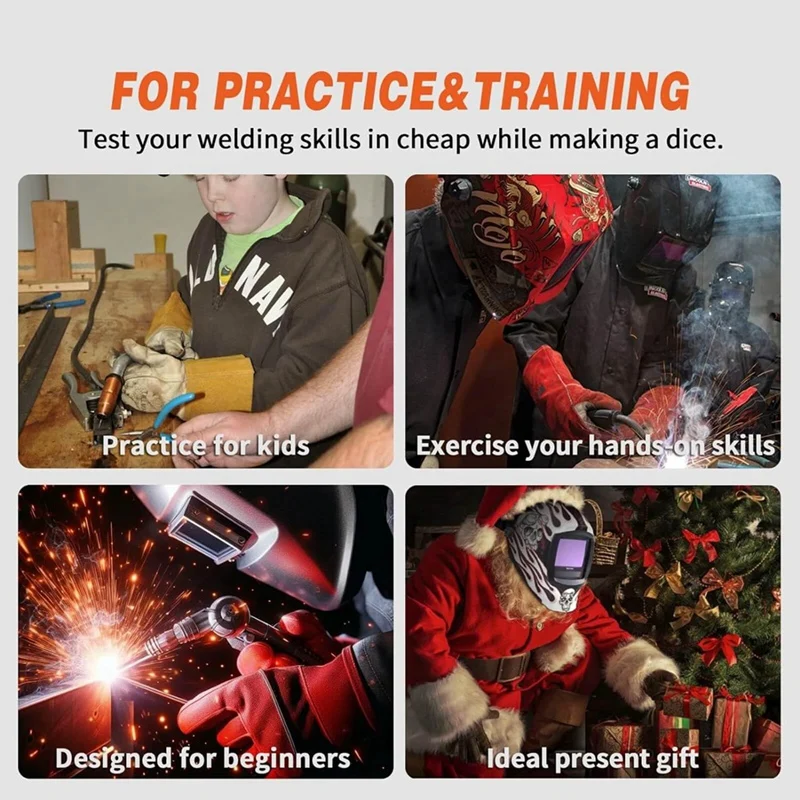 Welding Kit Dice Welding Coupons, 16 Gauge Plate, DIY Square 1 PC, Mild Steel 2Piece