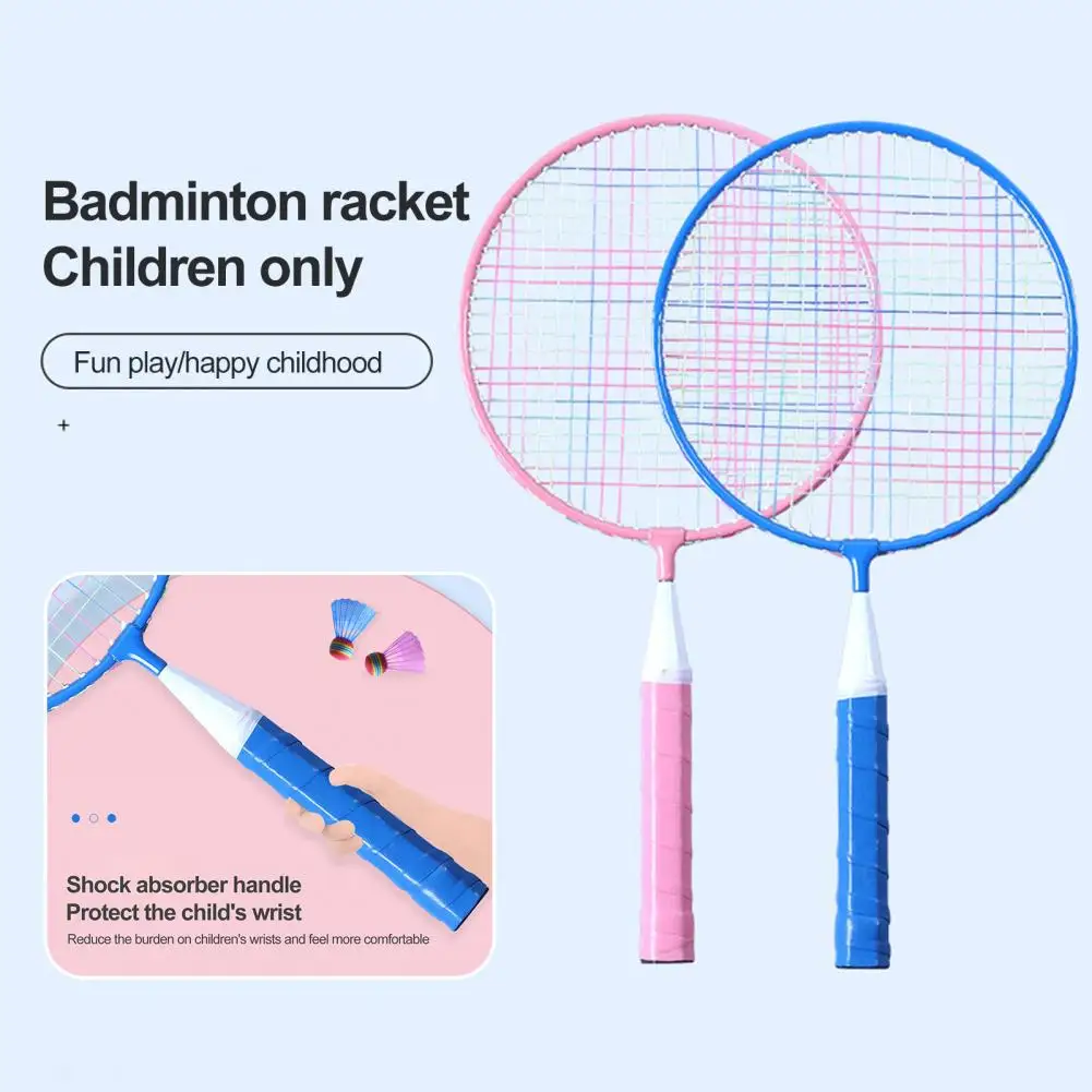 Badminton Racket With Non-slip Handle Oval Head Design Lightweight Children Outdoor Badminton Racquets Sports Toy