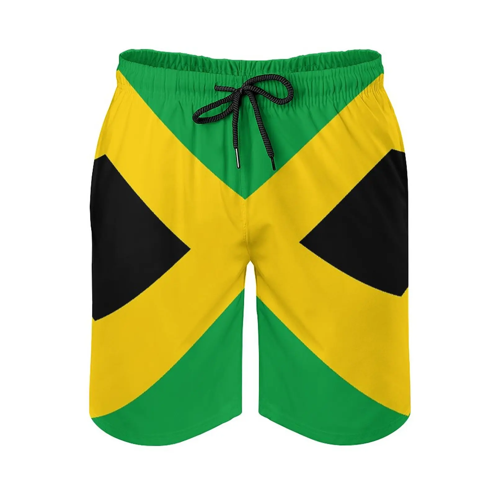 

Jamaican Flag Anime CausalNovelty Adjustable Drawstring Breathable Quick Dry Men's Beach ShortsCasual Loose Elastic Hawaii Pants