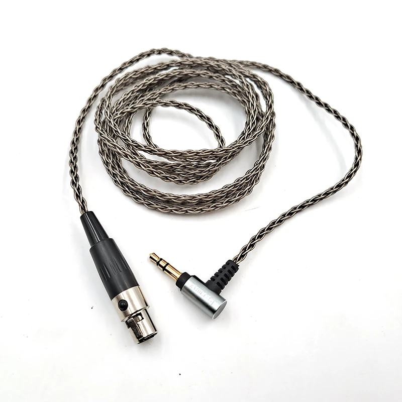 AKG K371BT 이어폰 교체용 3.5mm 4 핀 미니 XLR 싱글 크리스탈 구리 실버 도금 케이블