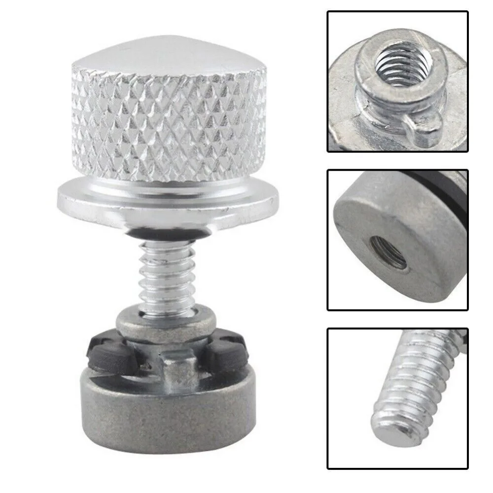 Motorcycle Seat Bolt Tab Screw For Harley Touring Road King Street Glide Softail Dyna Sportster XL Street Bob 96-19 Black/Chrome