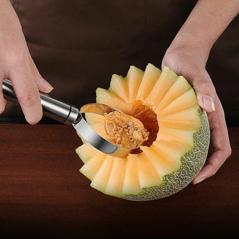 Stainless Steel Mango Cutter Peeler Manual Fruit Splitter for Mango Cantaloupe Watermelon Fruit Separator Tools ​1.304 st