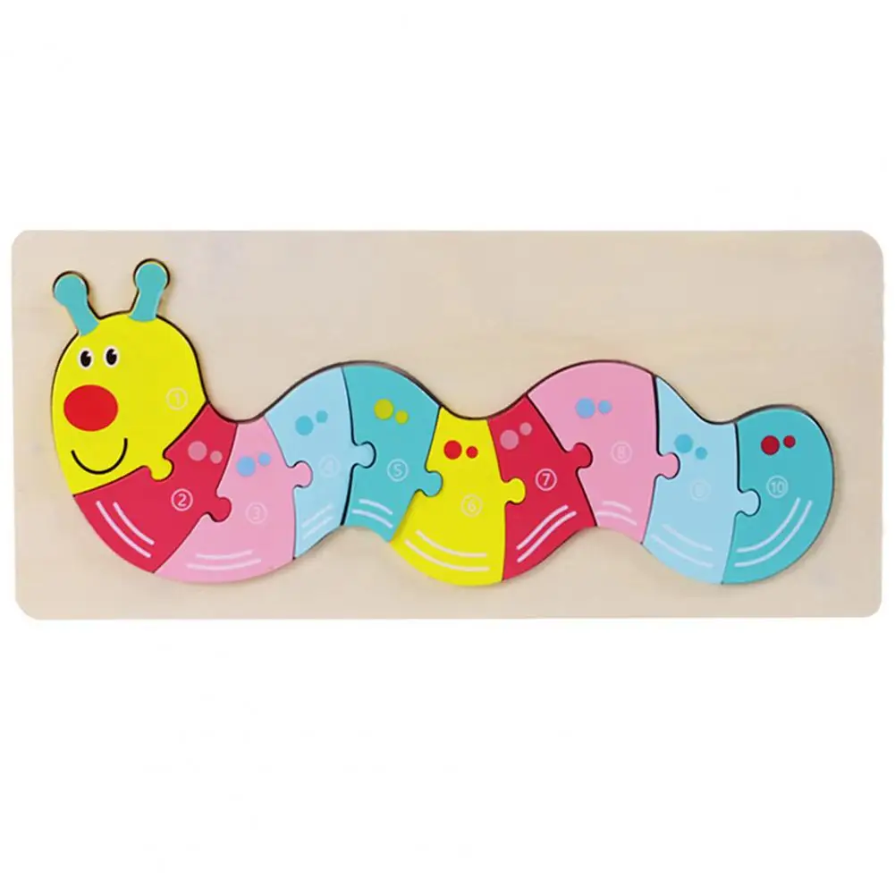 

Wooden Jigsaw Cartoon Animal Vehicle Pattern Removable Three-dimensional Early Learning Children Wooden Clasp Puzzle for Kids