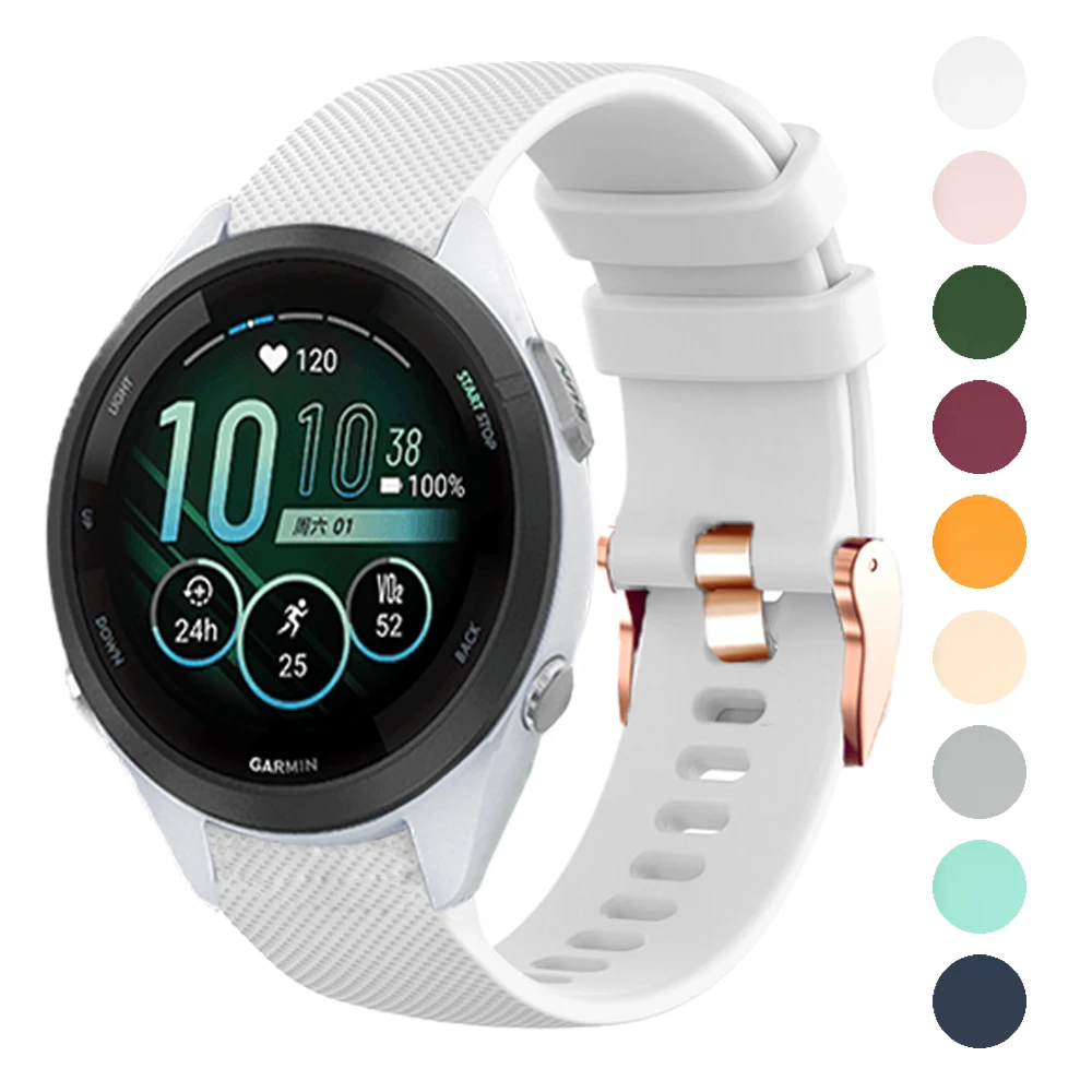 

For Garmin Watchband 18mm Silicone Watch Strap For Garmin Forerunner 265s 255s/Vivoactive 4S/Venu 2s/Vivomove 3S Bands Bracelet