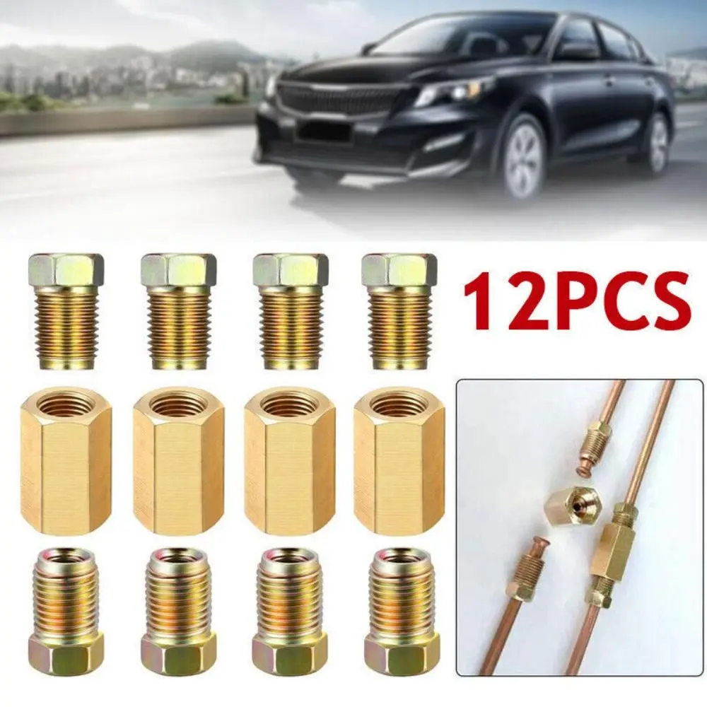 

12Pcs 3/16" Brake Line Fittings Female Union Pipeline Accessories tubular fittings Inverted Brake Line Connector