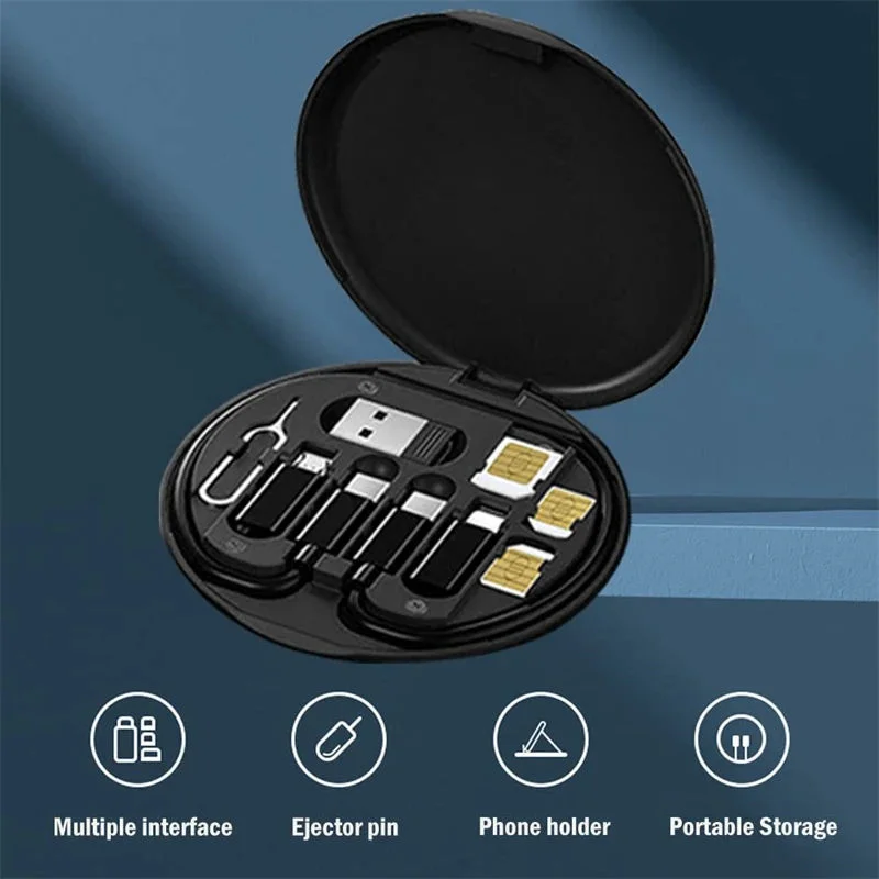 Portable Multifunctional Data Cable Storage Box, 60W Fast Charging Mobile thumbnail 8